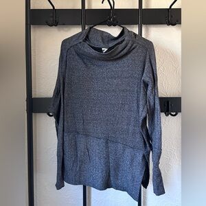 Free People Mock swoop neck shirt